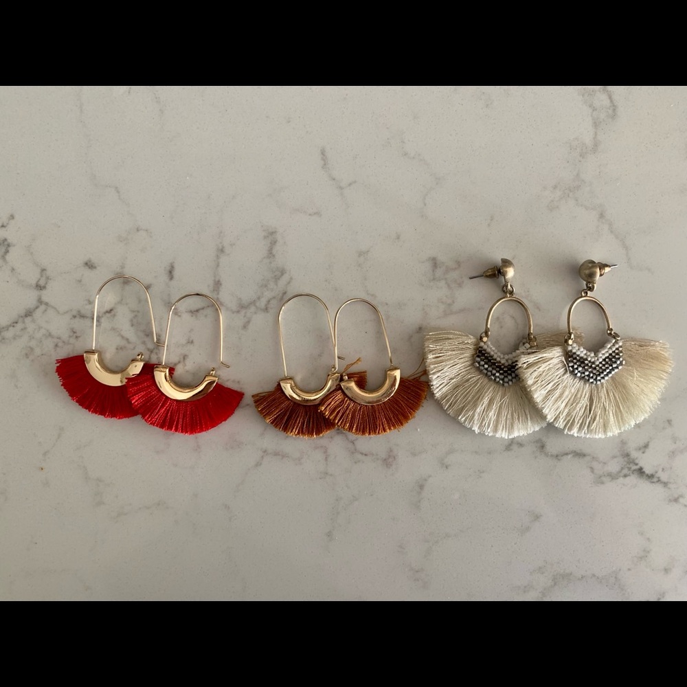 Ann Taylor Loft Fan Earrings Lot
